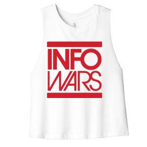 Save Alex Jones Broadcast Limited Edition Fundraiser Info Wars Women's Racerback Cropped Tank