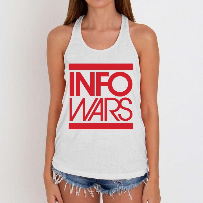 Save Alex Jones Broadcast Limited Edition Fundraiser Info Wars Women's Knotted Racerback Tank