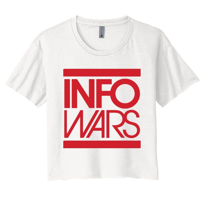 Save Alex Jones Broadcast Limited Edition Fundraiser Info Wars Women's Crop Top Tee