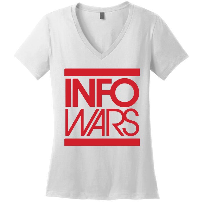 Save Alex Jones Broadcast Limited Edition Fundraiser Info Wars Women's V-Neck T-Shirt