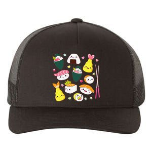 Sushi Anime Kawaii Set Japanese Food Lover  Yupoong Adult 5-Panel Trucker Hat