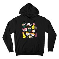 Sushi Anime Kawaii Set Japanese Food Lover  Hoodie