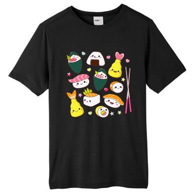 Sushi Anime Kawaii Set Japanese Food Lover  Tall Fusion ChromaSoft Performance T-Shirt