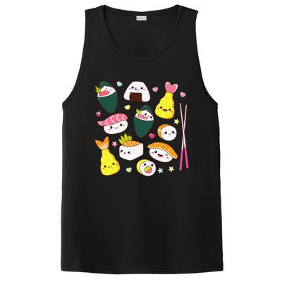 Sushi Anime Kawaii Set Japanese Food Lover  PosiCharge Competitor Tank