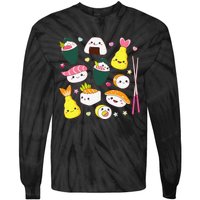 Sushi Anime Kawaii Set Japanese Food Lover  Tie-Dye Long Sleeve Shirt