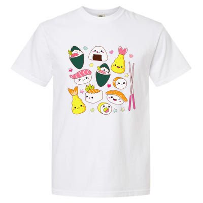 Sushi Anime Kawaii Set Japanese Food Lover  Garment-Dyed Heavyweight T-Shirt