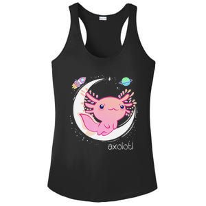 Space Axolotl Kawaii Shirt Pastel Goth Japan Anime  Ladies PosiCharge Competitor Racerback Tank