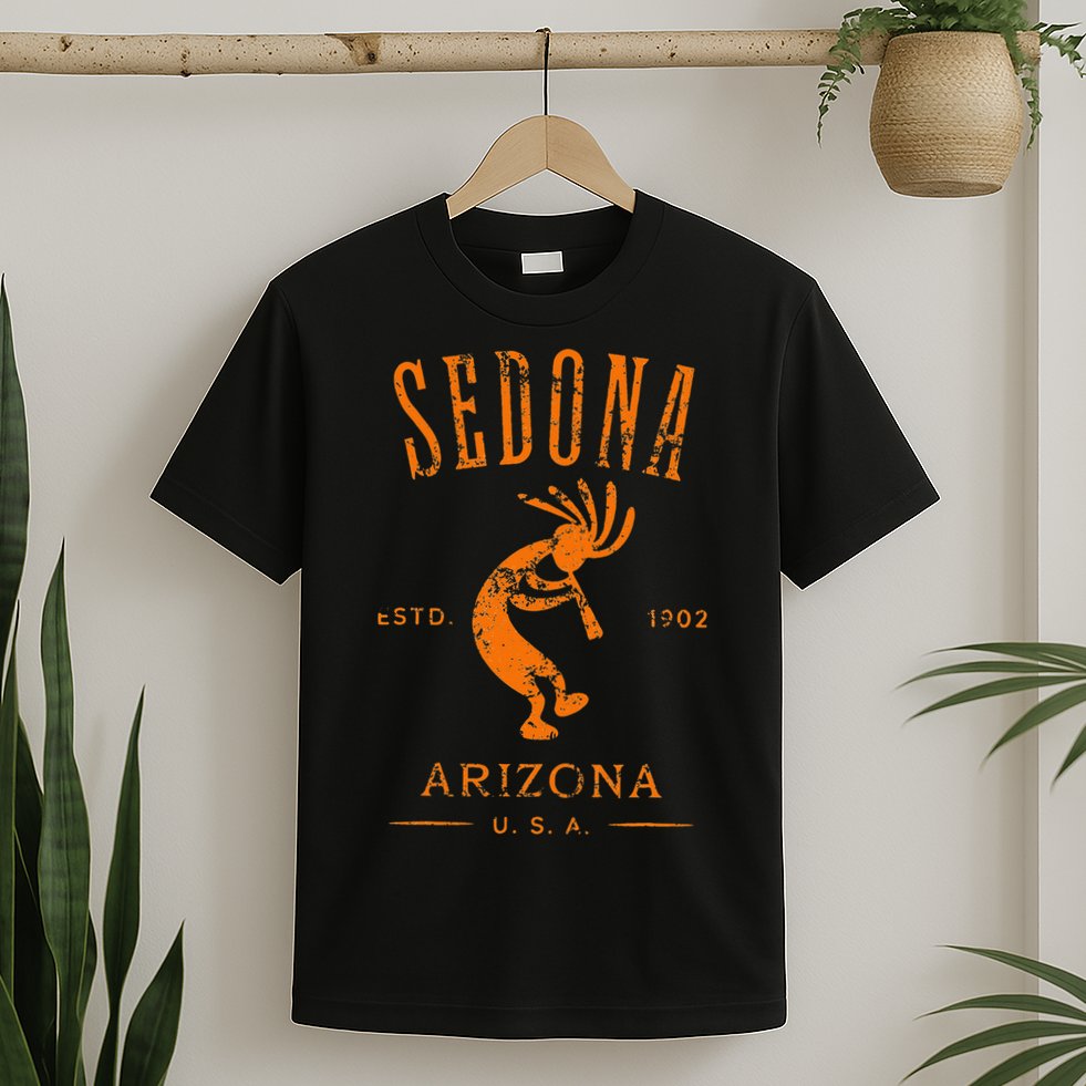 Sedona Arizona Kokopelli Souvenir Distressed Design T-Shirt
