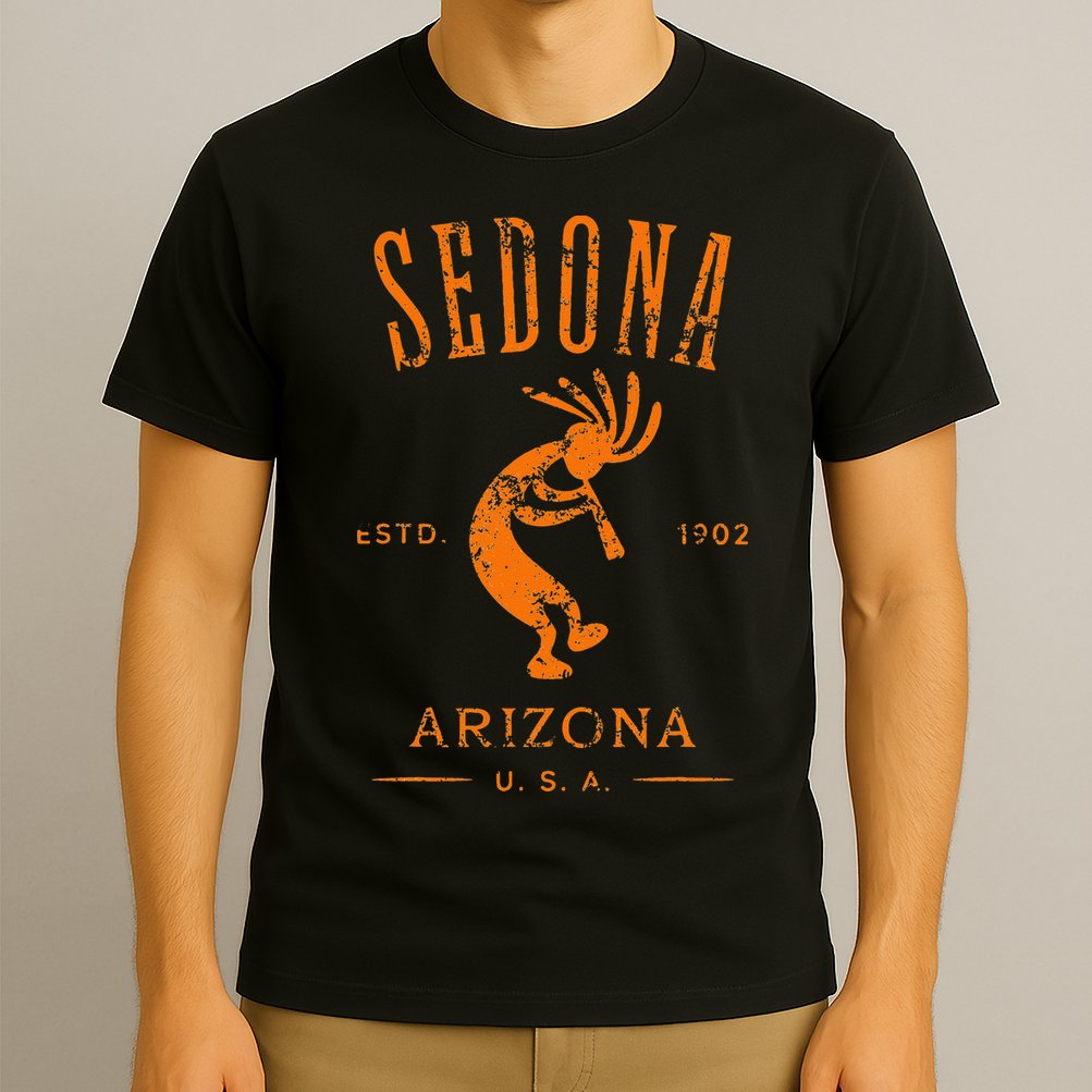 Sedona Arizona Kokopelli Souvenir Distressed Design T-Shirt