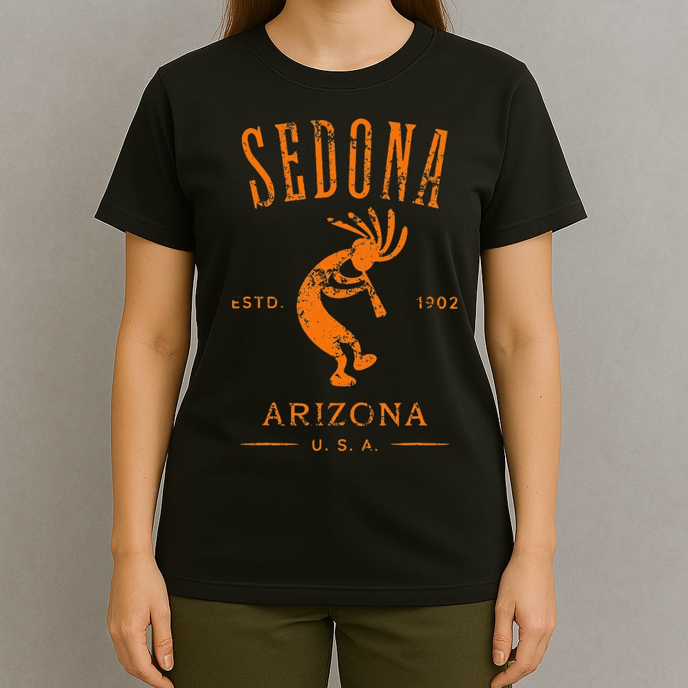 Sedona Arizona Kokopelli Souvenir Distressed Design T-Shirt