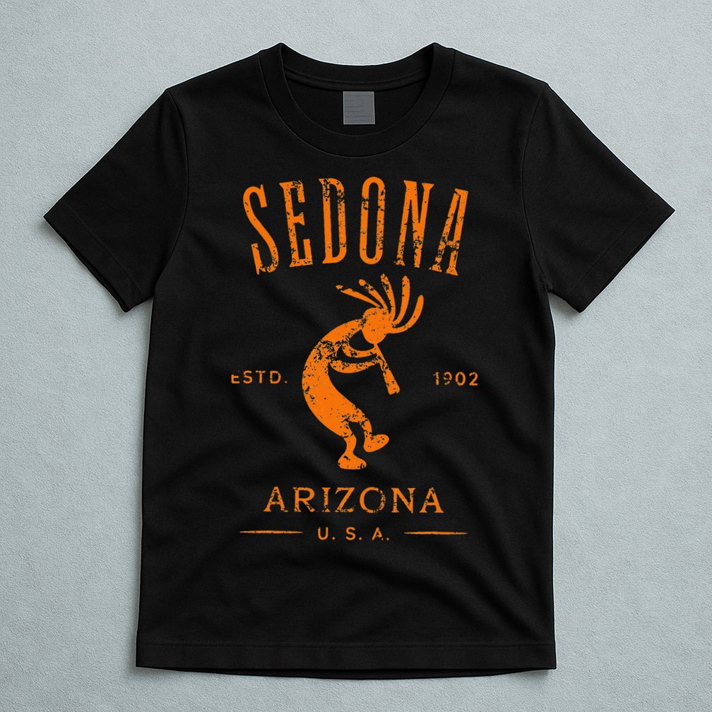 Sedona Arizona Kokopelli Souvenir Distressed Design T-Shirt
