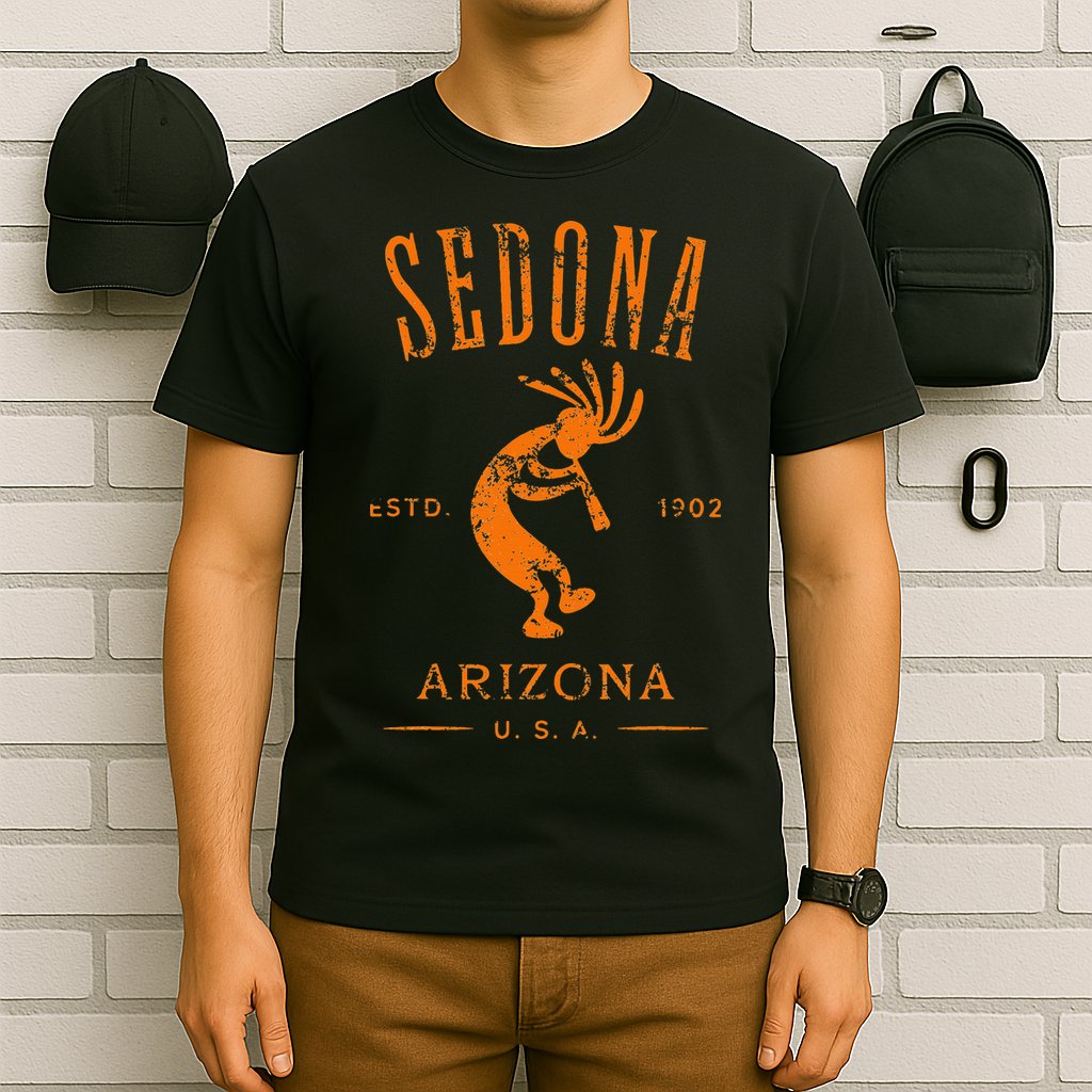 Sedona Arizona Kokopelli Souvenir Distressed Design T-Shirt
