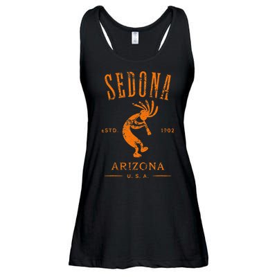 Sedona Arizona Kokopelli Souvenir Distressed Design Ladies Essential Flowy Tank