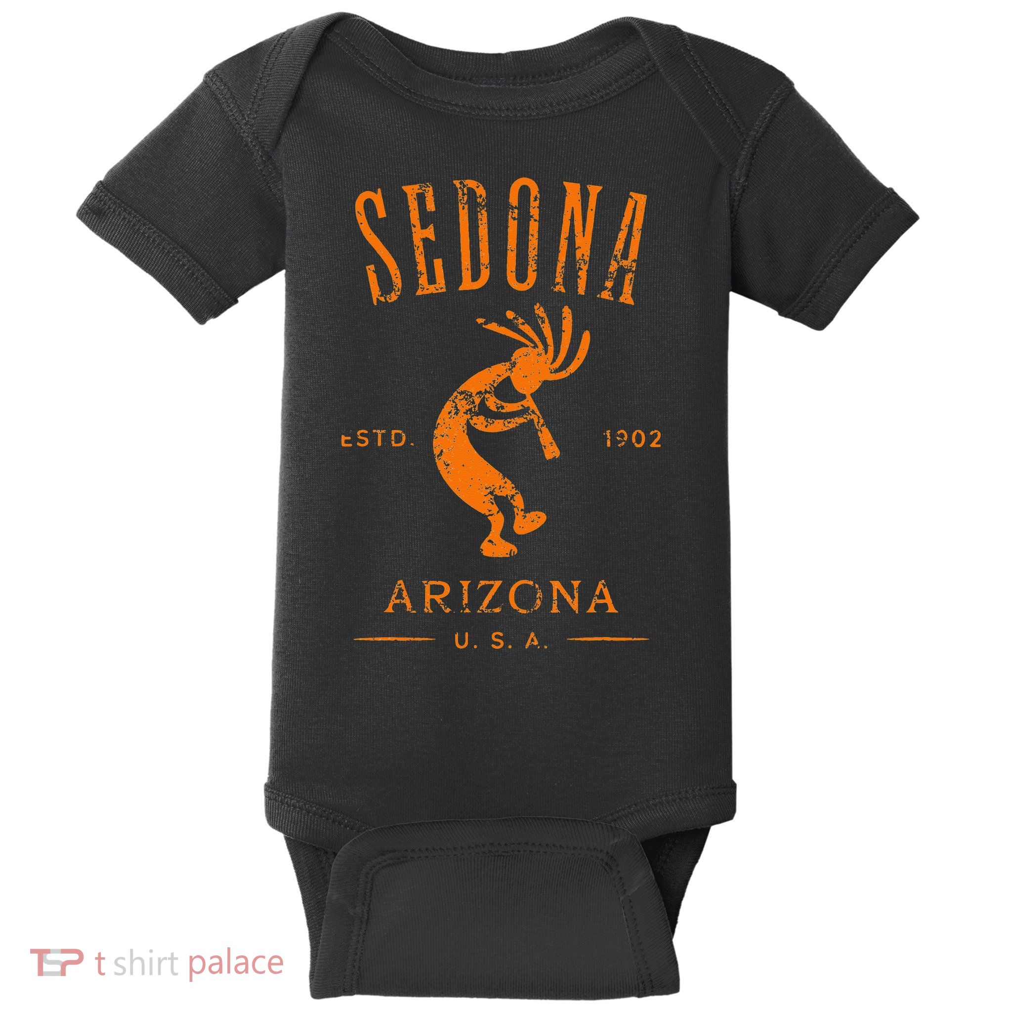 Sedona Arizona Kokopelli Souvenir Distressed Design Baby Bodysuit