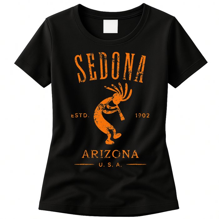 Sedona Arizona Kokopelli Souvenir Distressed Design Womens T-Shirt
