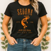 Sedona Arizona Kokopelli Souvenir Distressed Design Womens T-Shirt
