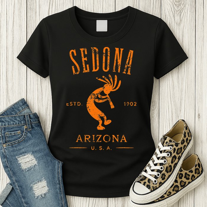 Sedona Arizona Kokopelli Souvenir Distressed Design Womens T-Shirt
