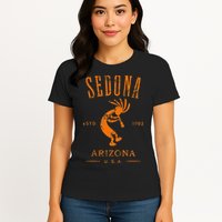 Sedona Arizona Kokopelli Souvenir Distressed Design Womens T-Shirt