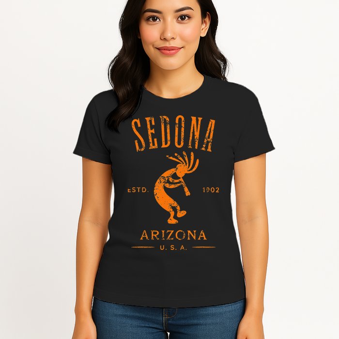 Sedona Arizona Kokopelli Souvenir Distressed Design Womens T-Shirt