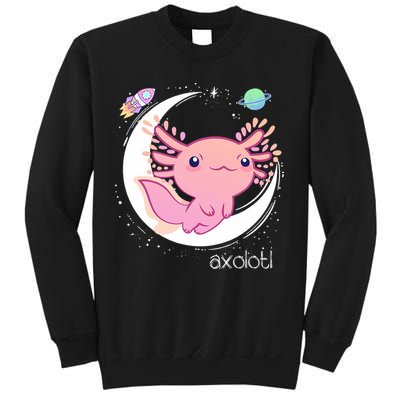 Space Axolotl Kawaii  Pastel Goth  Japan Anime Comic Sweatshirt