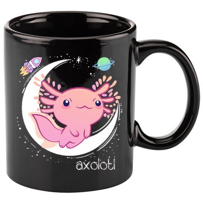 Space Axolotl Kawaii  Pastel Goth  Japan Anime Comic 11oz C Handle Ceramic Mug
