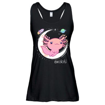 Space Axolotl Kawaii  Pastel Goth  Japan Anime Comic Ladies Essential Flowy Tank