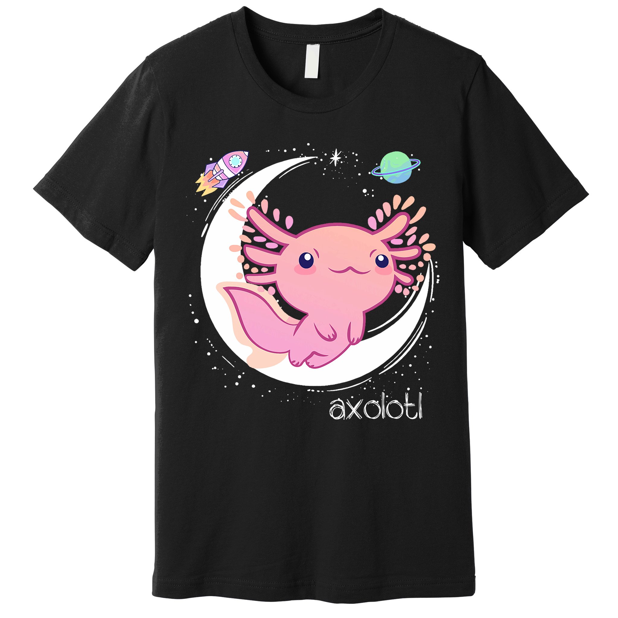 Space Axolotl Kawaii  Pastel Goth  Japan Anime Comic Premium T-Shirt