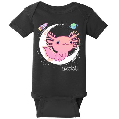 Space Axolotl Kawaii  Pastel Goth  Japan Anime Comic Baby Bodysuit