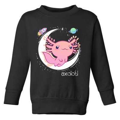 Space Axolotl Kawaii  Pastel Goth  Japan Anime Comic Toddler Sweatshirt
