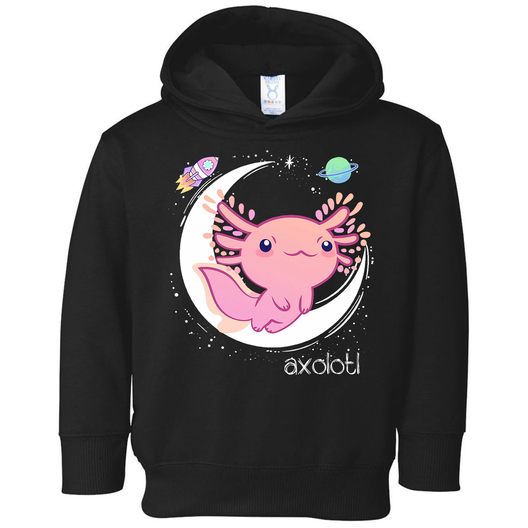 Space Axolotl Kawaii  Pastel Goth  Japan Anime Comic Toddler Hoodie
