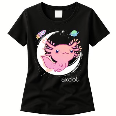 Space Axolotl Kawaii  Pastel Goth  Japan Anime Comic Womens T-Shirt