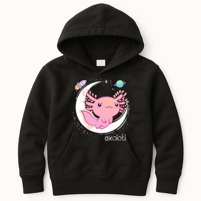 Space Axolotl Kawaii  Pastel Goth  Japan Anime Comic Kids Hoodie