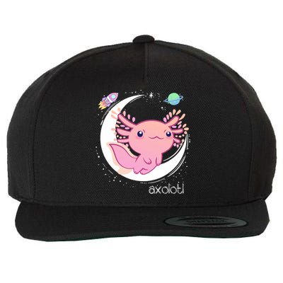 Space Axolotl Kawaii  Pastel Goth  Japan Anime Comic Wool Snapback Cap