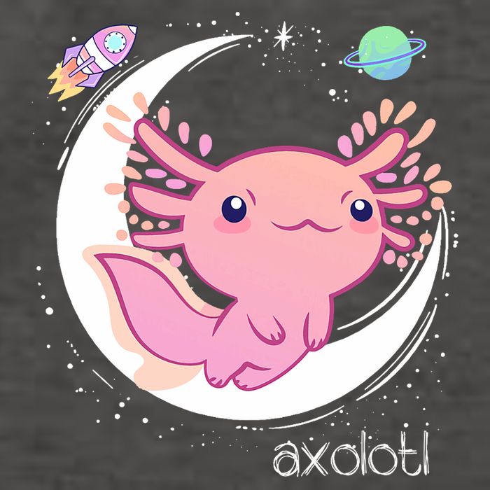 Space Axolotl Kawaii  Pastel Goth  Japan Anime Comic Vector Backpack