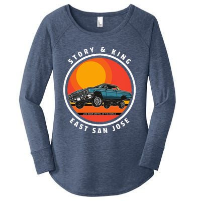 Story And King East San Jose Low Rider Capital Of The World Women's Perfect Tri Tunic Long Sleeve Shirt