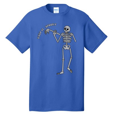 Stay And Keep It Spooky Cute Little Ghost Skeleton Halloween Great Gift Tall T-Shirt