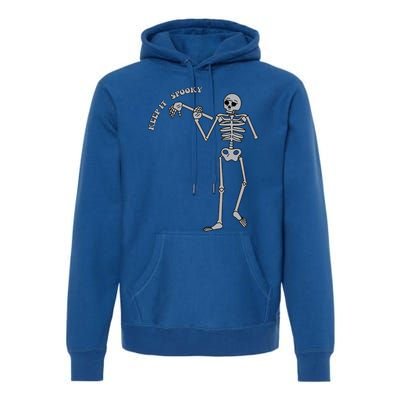 Stay And Keep It Spooky Cute Little Ghost Skeleton Halloween Great Gift Premium Hoodie