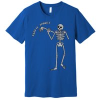 Stay And Keep It Spooky Cute Little Ghost Skeleton Halloween Great Gift Premium T-Shirt