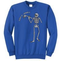 Stay And Keep It Spooky Cute Little Ghost Skeleton Halloween Great Gift Tall Sweatshirt