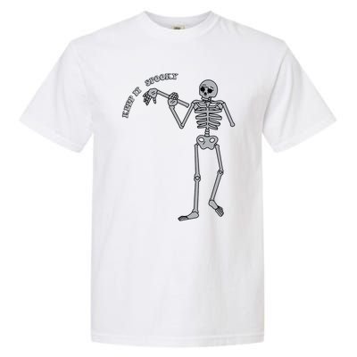 Stay And Keep It Spooky Cute Little Ghost Skeleton Halloween Great Gift Garment-Dyed Heavyweight T-Shirt