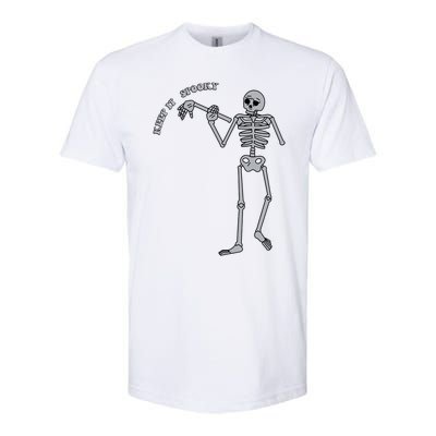 Stay And Keep It Spooky Cute Little Ghost Skeleton Halloween Great Gift Softstyle CVC T-Shirt