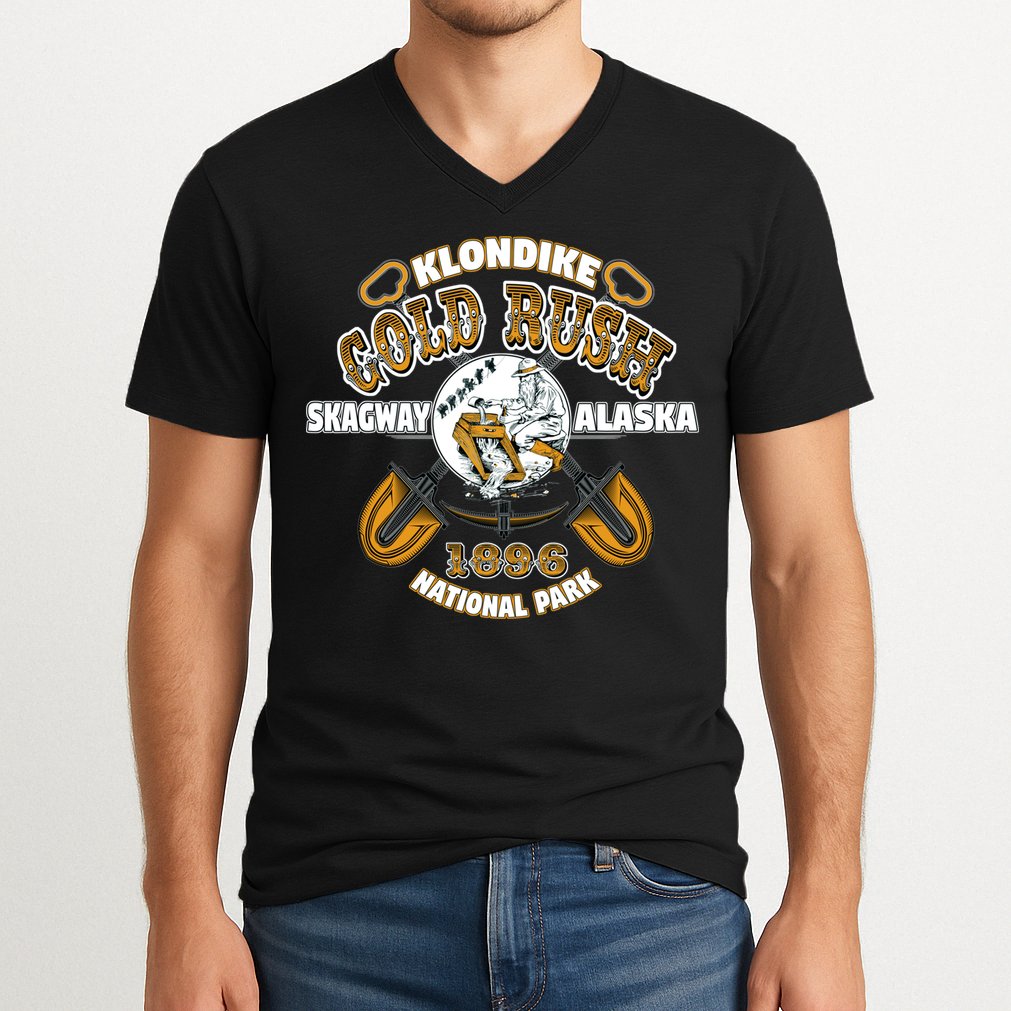 Skagway Alaska Klondike Gold Rush National Park Keepsake V-Neck T-Shirt