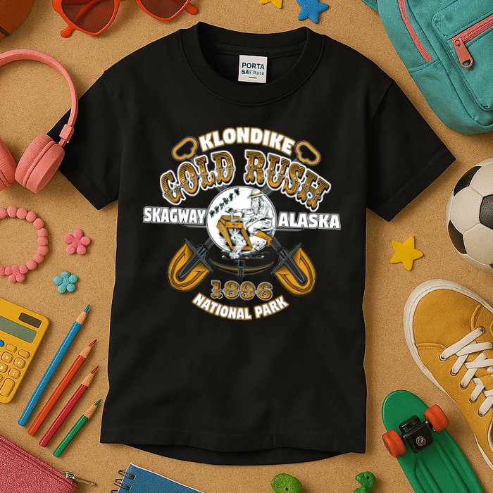 Skagway Alaska Klondike Gold Rush National Park Keepsake Kids T-Shirt