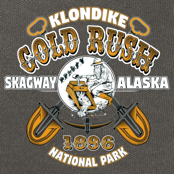 Skagway Alaska Klondike Gold Rush National Park Keepsake Cotton Canvas Backpack