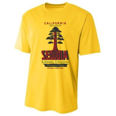 Sequoia And Kings Canyon National Park Performance Sprint T-Shirt