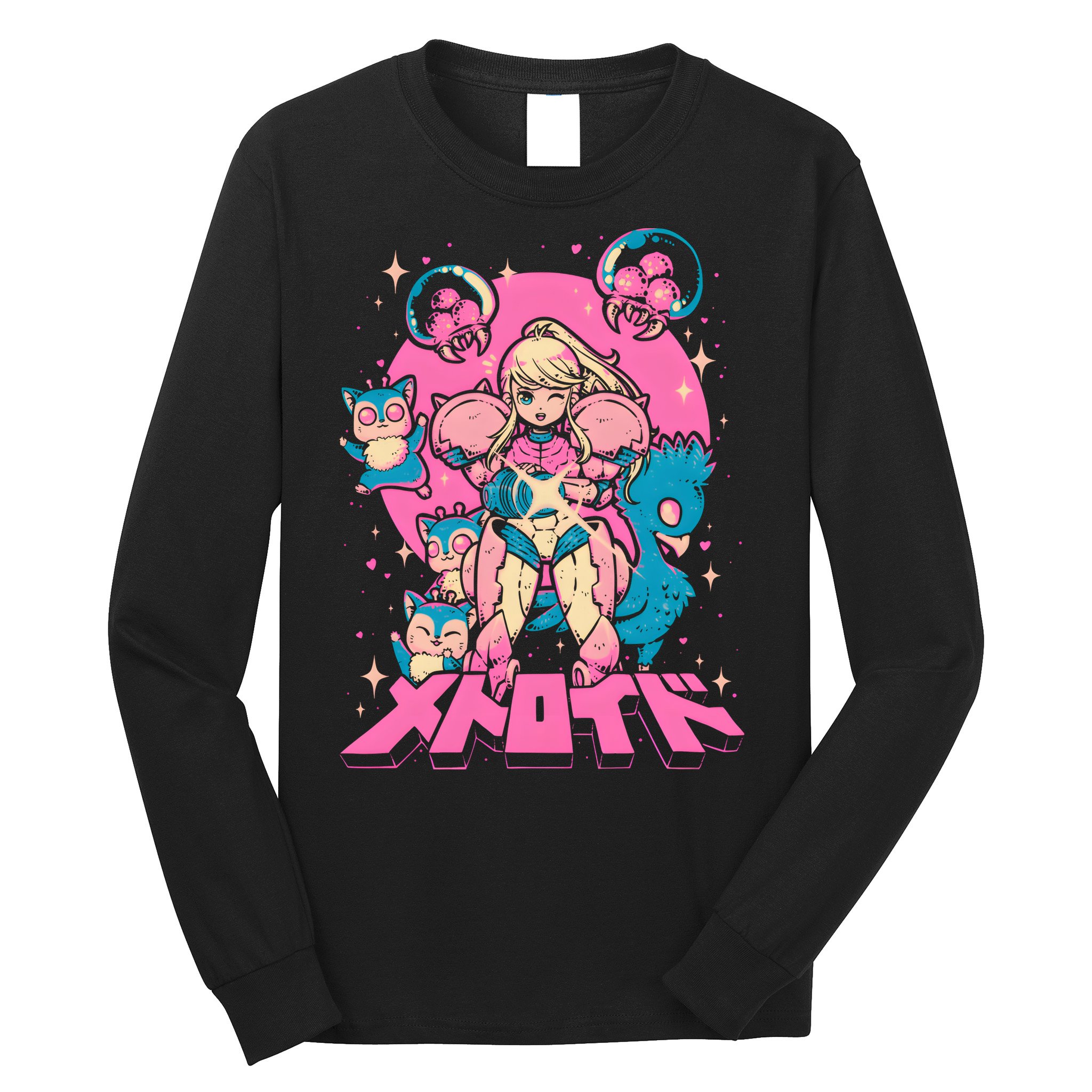 Save Animals Kawaii Anime Manga Girl Teen Boy Long Sleeve Shirt