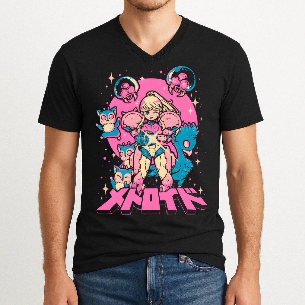 Save Animals Kawaii Anime Manga Girl Teen Boy V-Neck T-Shirt