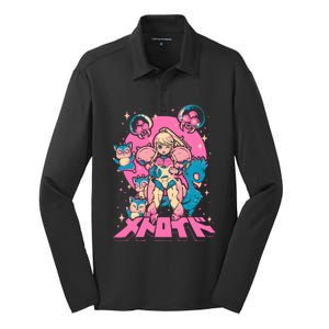 Save Animals Kawaii Anime Manga Girl Teen Boy Silk Touch Performance Long Sleeve Polo