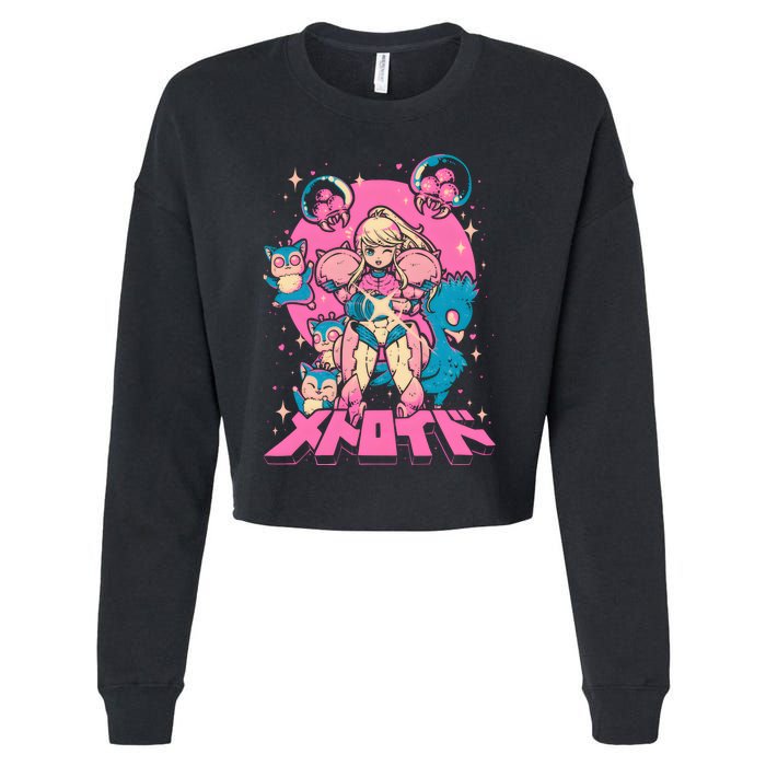 Save Animals Kawaii Anime Manga Girl Teen Boy Cropped Pullover Crew