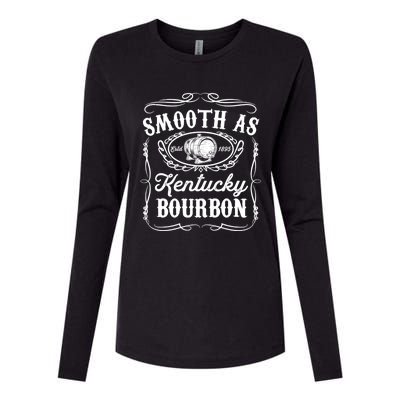 Smooth As Kentucky Bourbon Funny Whiskey Lover Drinking Gift Womens Cotton Relaxed Long Sleeve T-Shirt